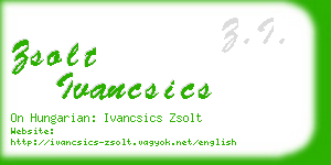 zsolt ivancsics business card